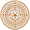 explore icon - circular geometric mandala in gold