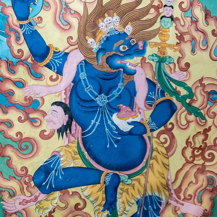 Detail of a thangka painting from the Magyu lineage
